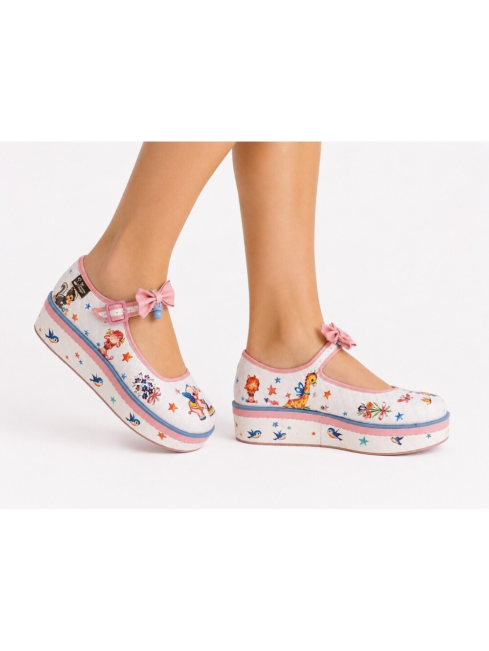 Hot Chocolate Designs Chocolaticas Kitschy Blanket Mary Jane Platform Shoes S 11